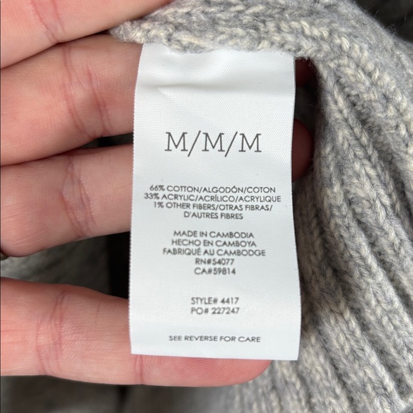 Cabi New NWT Wrap Pullover #4417 Heather Gray Sweater Medium - Picture 9 of 10